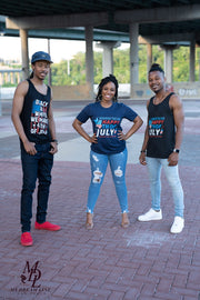 Short-Sleeve Unisex T-Shirt (Black & White Our Blood Protects America)