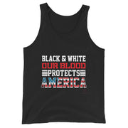 Unisex Tank Top (Back & White Our Blood Protects America)